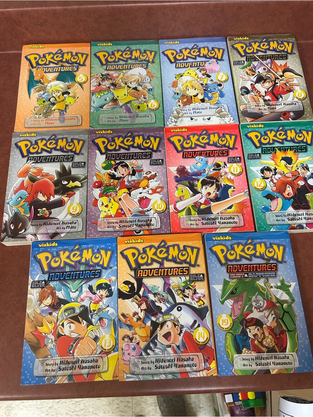 Pokémon Adventures Manga Lot of 11 Books VIZ Kids Volumes 5–14 & 19